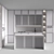 Modern Corner Kitchen Set with Appliances 3D model small image 5