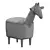 Sweet Giraffe Combi Kids Pouf 3D model small image 4