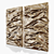 Metallic & Gypsum Wall Sculptures 3D model small image 3