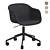 Modern Fiber Armchair Set Muuto 3D model small image 1