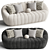 Modern Forrester White Boucle Sofa 3D model small image 5