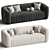Elegant White Boucle Sofa Model 3D model small image 2