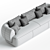 Sicis Botero 3-Seater Sofa, Leather 3D model small image 3
