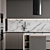 Adjustable Modern Kitchen Design 3D model small image 3