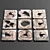 Handmade Whitewashed Wood Wall Art 3D model small image 3