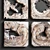 Handmade Whitewashed Wood Wall Art 3D model small image 5