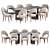 Elegant Amour Chair and Ponza Table 3D model small image 2