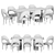 Elegant Amour Chair and Ponza Table 3D model small image 4