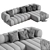 Elegant Winfield Chaise Lounge Bed 3D model small image 3