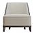 French Designer Lounge Chairs Normandie 3D model small image 4