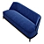 Normandie Sofa with Fixed Seat Cushion 3D model small image 2
