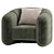 Luxurious Velvet Armchair 2014 3D model small image 1