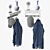 Modern Coat Rack Wall Mount 3D model small image 2