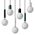 Elegant orb pendant light duo 3D model small image 2