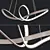Elegant Wertmark Nodo Chandelier 3D model small image 1