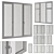 Modern White Window Frames Set 3D model small image 1