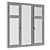 Modern White Window Frames Set 3D model small image 7