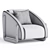 Elegant Tuana Chair for Home 3D model small image 1