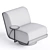 Modern Bronwyn Leather Swivel Chair 3D model small image 3