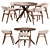 Rustic Chelsea Chair & Table 3D model small image 2
