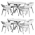 Rustic Chelsea Chair & Table 3D model small image 4