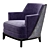 Art Deco Club Chair Set 3D model small image 2