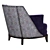 Art Deco Club Chair Set 3D model small image 3