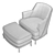 Art Deco Club Chair Set 3D model small image 5