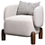 Modern Wyatt Fabric Lounge Chair 3D model small image 2