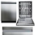 Samsung Stainless Steel Dishwasher Collection 3D model small image 2