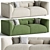 Modern Sophisticated Suede Sofa Design 3D model small image 1