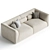 Modern Sophisticated Suede Sofa Design 3D model small image 2