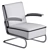 Modern Cantilever Armchair S 411 3D model small image 3