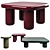 Sleek Bilbao Coffee Table, Various Sizes 3D model small image 7