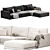 Modern Poliform Bristol with Ottoman 3D model small image 3
