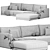 Modern Poliform Bristol with Ottoman 3D model small image 5