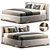 Modern Corona Render Bed Design 3D model small image 1