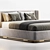 Modern Corona Render Bed Design 3D model small image 2