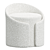 Luxury White Lamb Vanity Stool 3D model small image 1