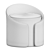 Luxury White Lamb Vanity Stool 3D model small image 2