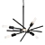 Modern Black Chandelier Fixture 3D model small image 1