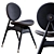 Colorful Circle Dining Chair 3D model small image 1