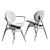 Colorful Circle Dining Chair 3D model small image 5