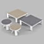 Modern Minimalist Coffee Tables Set 3D model small image 2