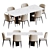 Elegant Dining Set Ensemble 3D model small image 1