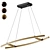 Contemporary LED Linear Suspension Light 3D model small image 1