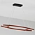 Contemporary LED Linear Suspension Light 3D model small image 2