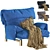 Modern Armchair from Baxter Jo 3D model small image 1