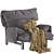 Modern Armchair from Baxter Jo 3D model small image 2