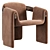 Elegant SARI Lounge Armchair Design 3D model small image 3